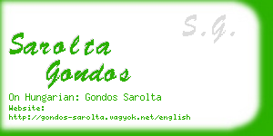 sarolta gondos business card